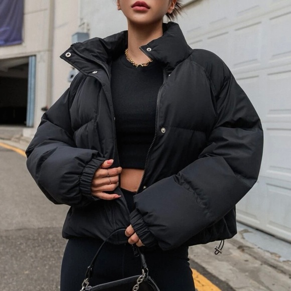 Black Puffer Jacket - Picture 1 of 11